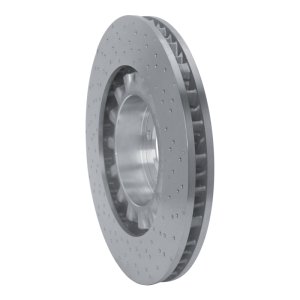 Porsche 911 Brake Rotor (1) - Front, Left - R1 Concepts - GEOMET, Drilled, Hi-Carbon Alloy - `15-`17